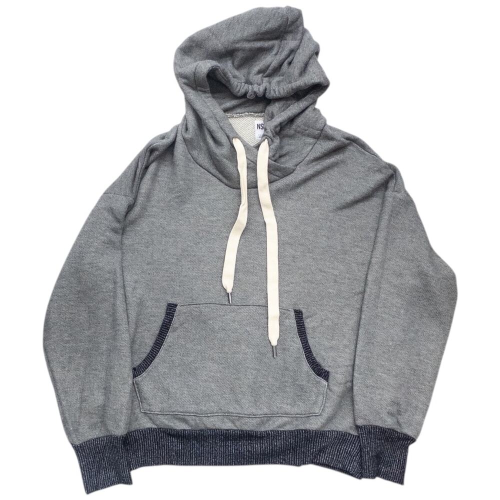 NSF Lisse Hoodie Women's L Gray 100% Cotton French Terry Hood Pocket